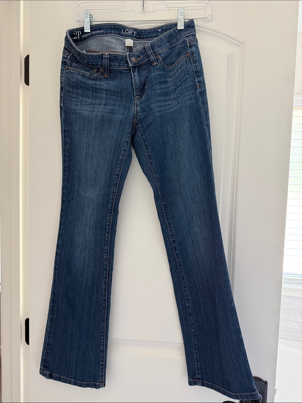 LOFT Women's Dark Blue Flare Jeans